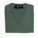 Sweater Cashmere Cuello V Matcha