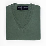 Sweater Cashmere Cuello V Matcha