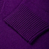 Sweater Cashmere Cuello V Morado
