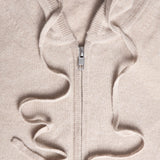 Hooded Zip Cashmere Beige