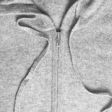 Hooded Zip Cashmere Gris Claro