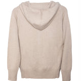 Hooded Zip Cashmere Beige