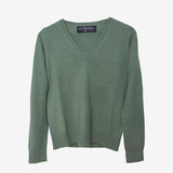 Sweater Cashmere Cuello V Matcha