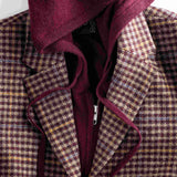 Hooded Zip Cashmere Burdeo