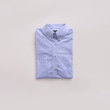 Camisa Button - Down Rayada Celeste