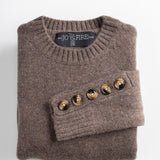 Sweater Yak Botones Manga Chocolate