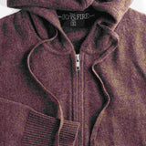 Hooded Zip Cashmere Chocolate