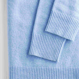 Sweater Cashmere Cuello V Celeste