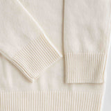 Sweater Cashmere Cuello V Crudo