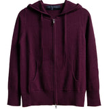 Hooded Zip Cashmere Burdeo