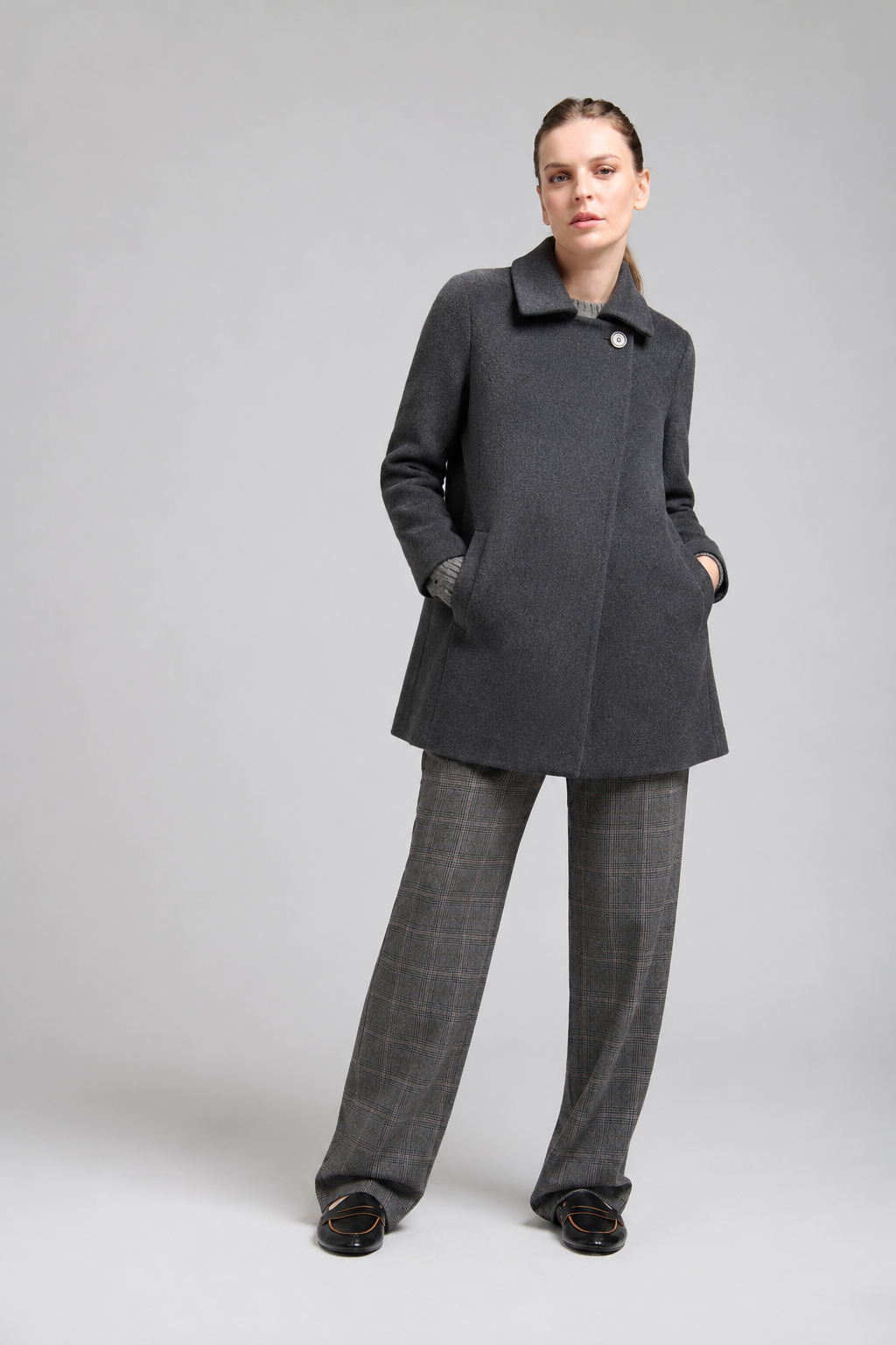 Abrigo Alaska Lana Gris - XS