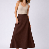 Pollera Lino Chocolate