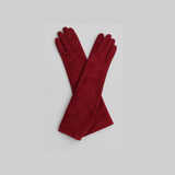 Guantes Largos Gamuza Burdeo