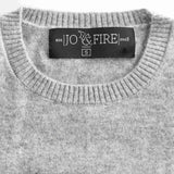 Sweater Cashmere Cuello Redondo Gris Claro