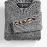Sweater Yak Botones Manga Gris