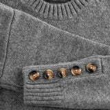 Sweater Yak Botones Manga Gris