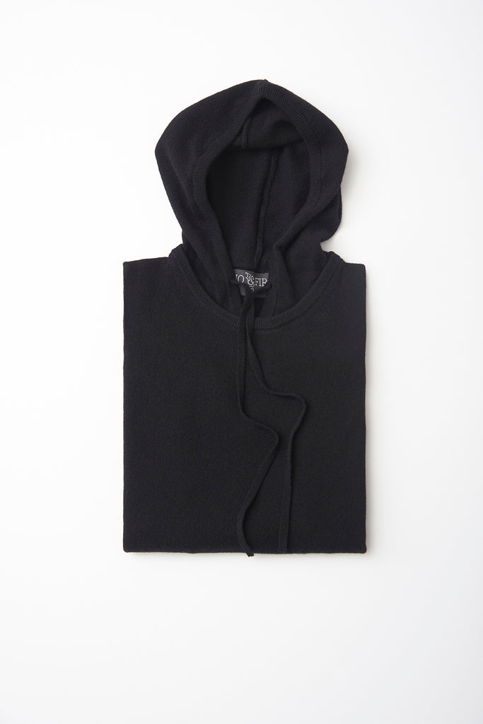 Hooded Cashmere Negro