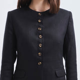 Chaqueta Lisboa Lino Negro