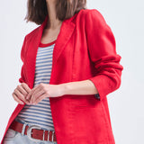 Blazer Sintra Lino Rojo