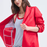 Blazer Sintra Lino Rojo