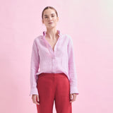 Camisa Button - Down Lino Rosa