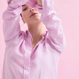 Camisa Button - Down Lino Rosa