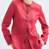 Chaqueta Lisboa Lino Morango