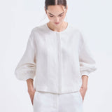 Chaqueta Canarias Lino Blanco