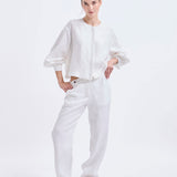 Chaqueta Canarias Lino Blanco