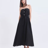 Vestido Filipa Lino Negro