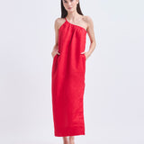 Vestido Atenea Lino Rojo
