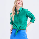 Camisa Button - Down Lino Verde