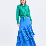 Camisa Button - Down Lino Verde