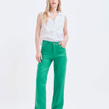 Pantalón 5 Pocket Lino Verde
