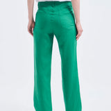 Pantalón 5 Pocket Lino Verde