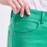 Pantalón 5 Pocket Lino Verde