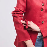 Chaqueta Lisboa Lino Morango