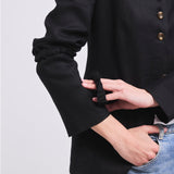 Chaqueta Lisboa Lino Negro