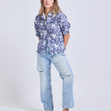 Blusa Mia Vuelos Floreado Denim