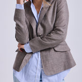 Blazer Roma Tramado Bicolor Café