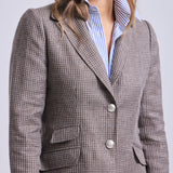 Blazer Roma Tramado Bicolor Café