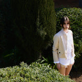 Chaqueta Berna Lino Stonewashed Beige