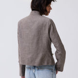 Chaqueta Berna Tramada Bicolor Café