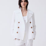 Chaqueta Olivia Lino Espiga Blanco