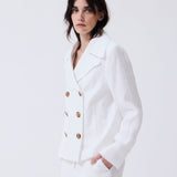 Chaqueta Olivia Lino Espiga Blanco