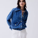 Chaqueta Bomber Espiga Denim