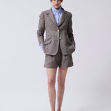 Blazer Roma Tramado Bicolor Café