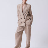Blazer Venecia Lino Espiga Tostado