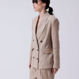 Blazer Venecia Lino Espiga Tostado