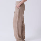 Pantalón Cristina Lino Irlandés Espiga Tostada